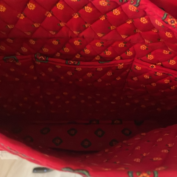 Vintage Victoria Hill Red Paisley Quilted Cotton Messenger Bag w/Eyeglass Case - Picture 5 of 10